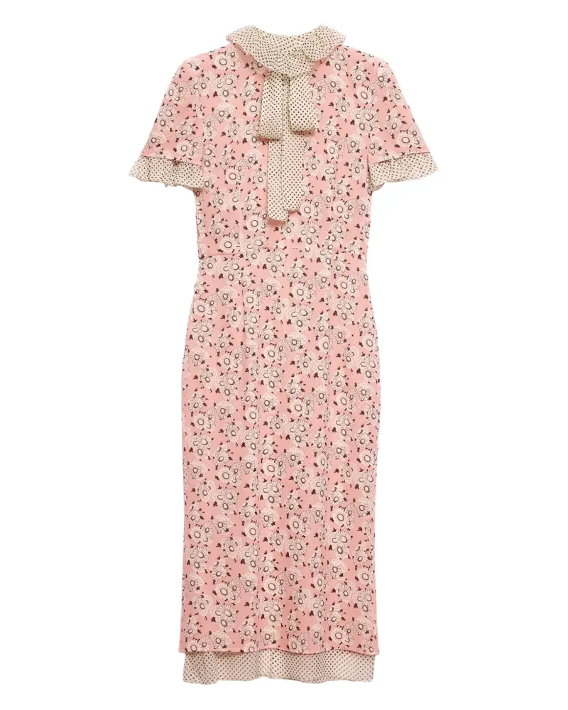 Prada Georgette-Kleid mit Print - Rosa Rosa