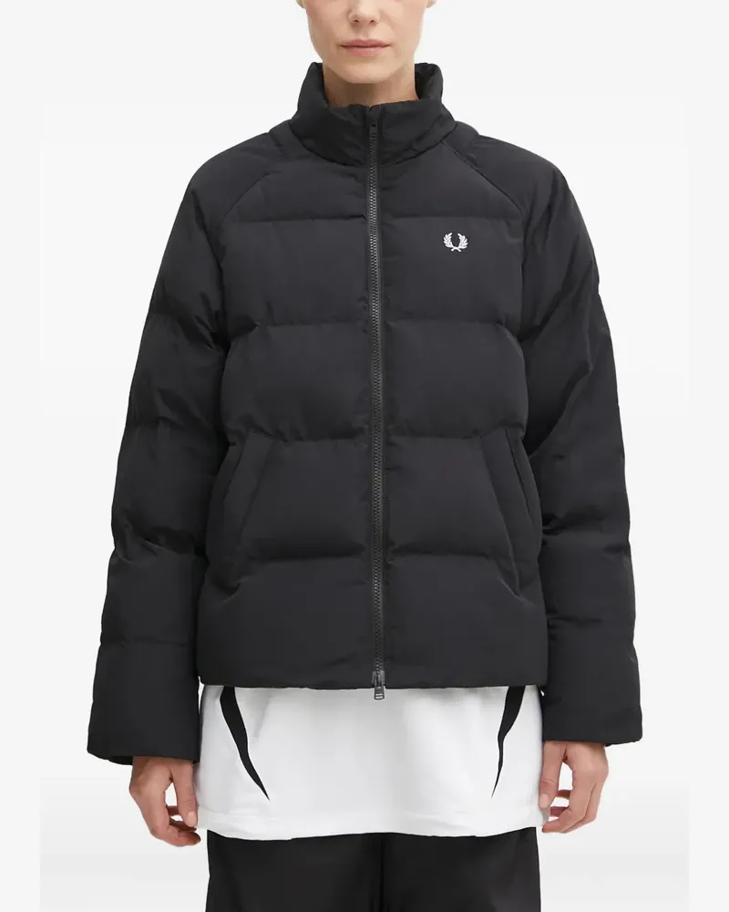 Fred Perry logo-embroidered padded jacket - Schwarz Schwarz