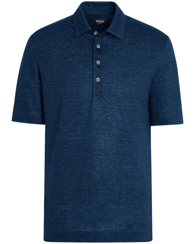 Ermenegildo Zegna Oasi Lino Poloshirt - Blau Blau