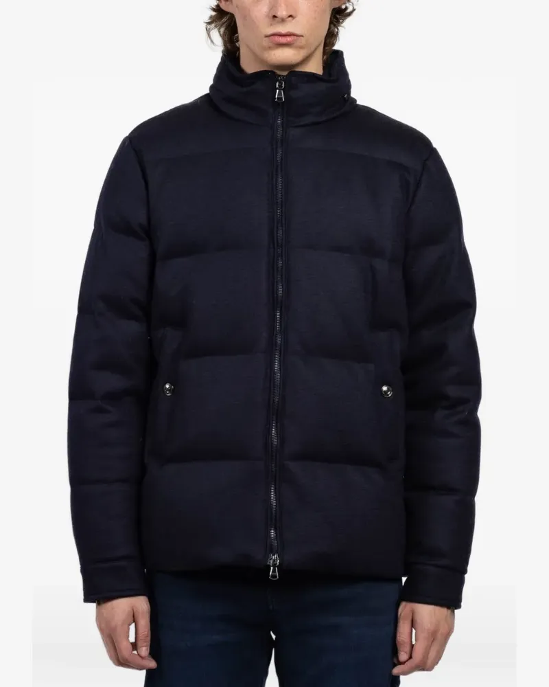 FRADI Kevin hooded quilted jacket - Blau Blau