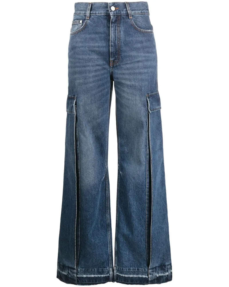 Stella McCartney Jeans mit weitem Bein - Blau Blau