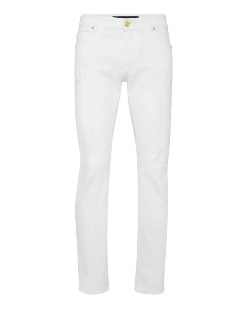 Billionaire embroidered straight jeans - Weiß Weiß