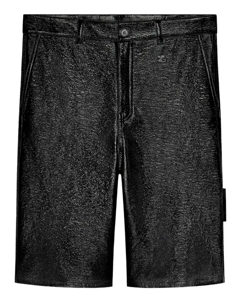Courrèges Hammer Shorts mit Knopfverschluss - Schwarz Schwarz