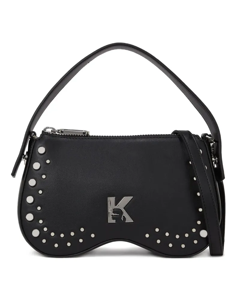 Karl Lagerfeld Henkel-Schultertasche mit Nieten - Schwarz Schwarz