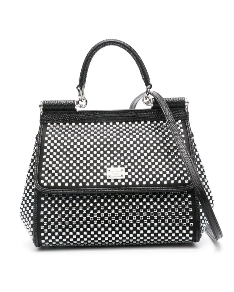Dolce & Gabbana Mittelgroße Sicily Handtasche - Schwarz Schwarz