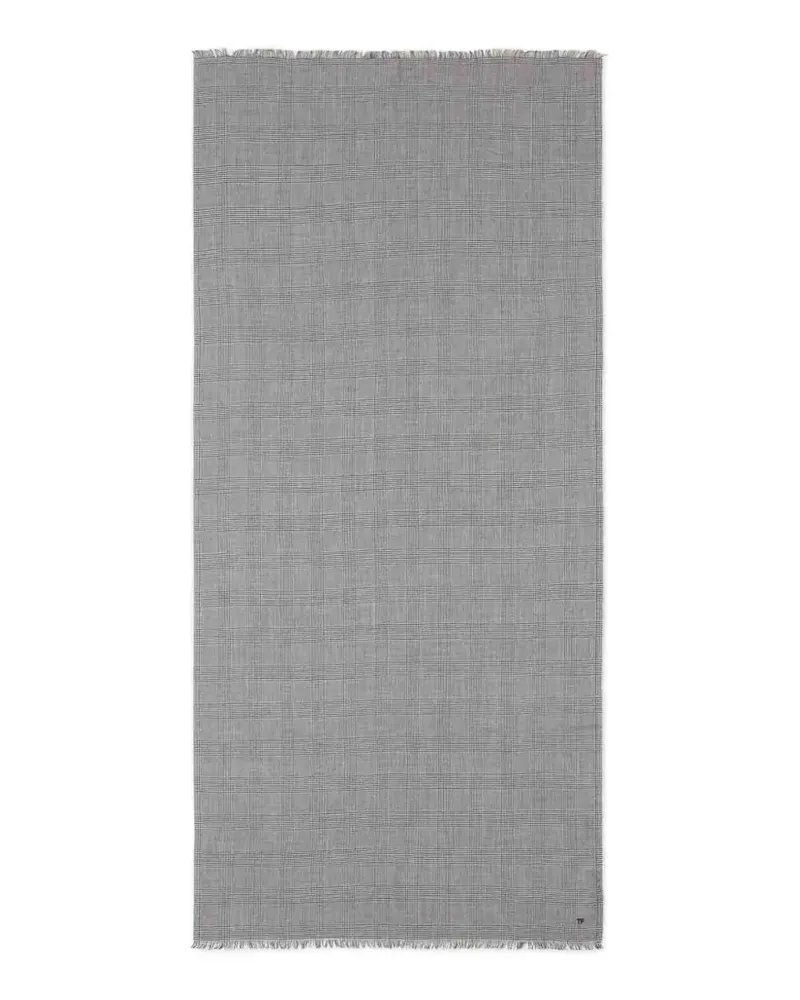 Tom Ford Schal mit Hahnentrittmuster - Schwarz Schwarz