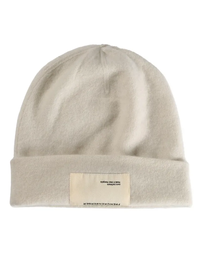 Frenckenberger logo-patch beanie - Nude Nude