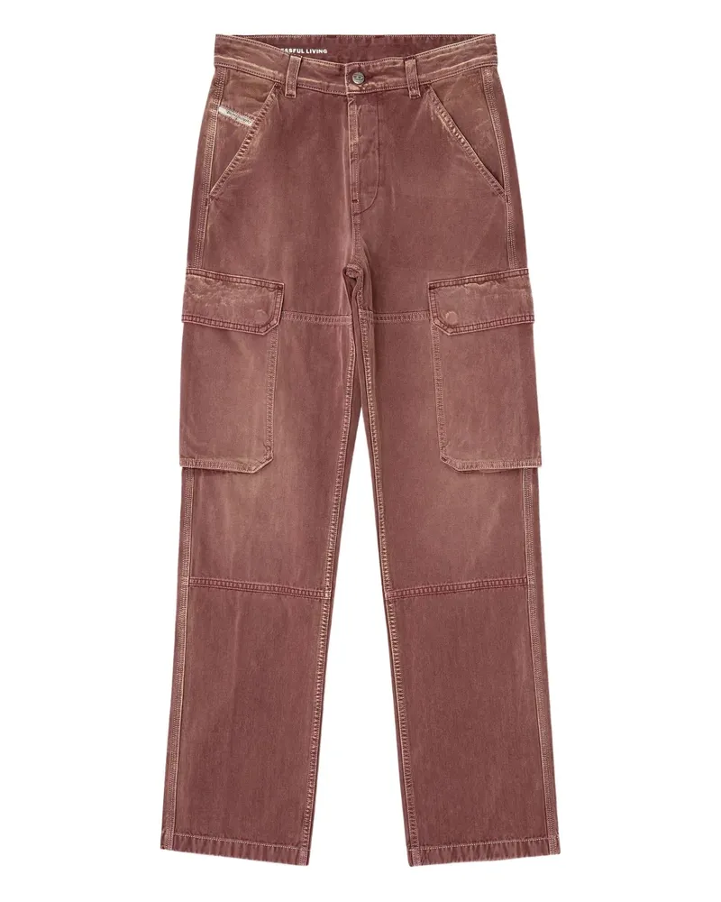 Diesel D-Pot Straight-Leg-Jeans mit aufgesetzten Taschen - Rot Rot