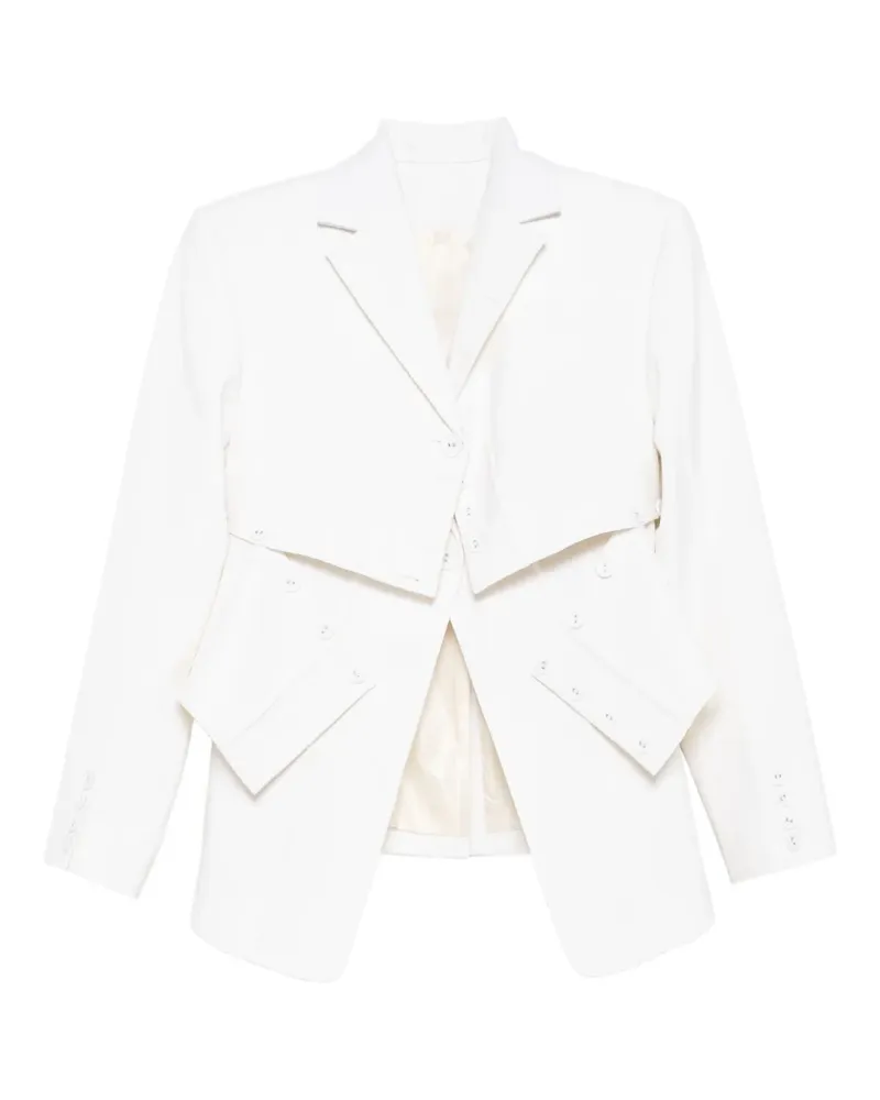 Rokh button-down deconstructed blazer - Weiß Weiß