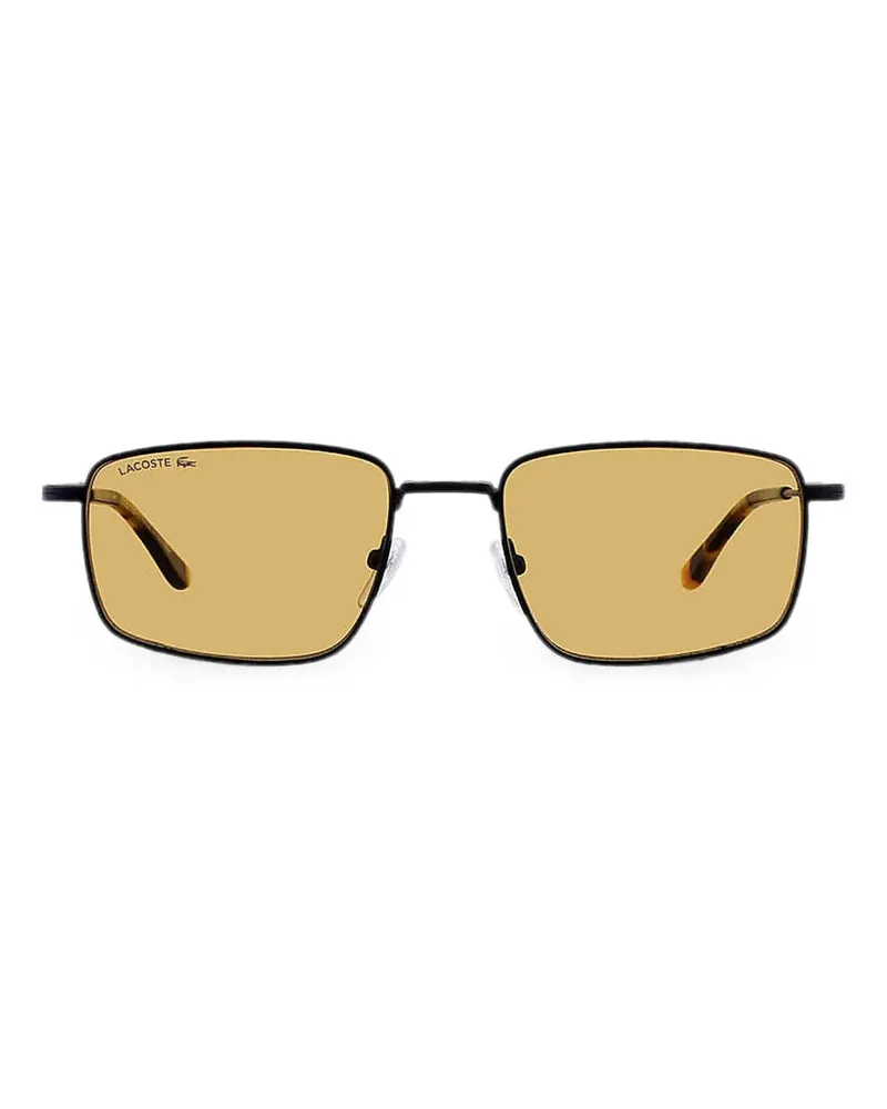 Lacoste Sonnenbrille mit eckigem Gestell - Schwarz Schwarz