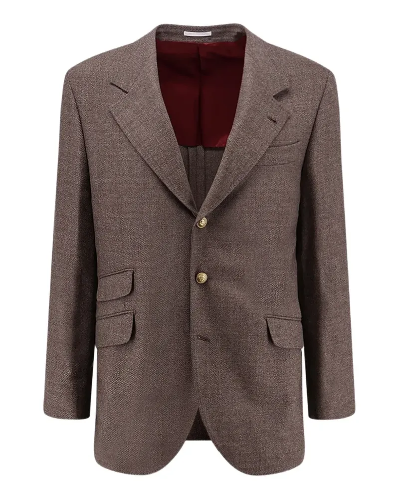 Brunello Cucinelli notch-lapel wool blazer - Braun Braun