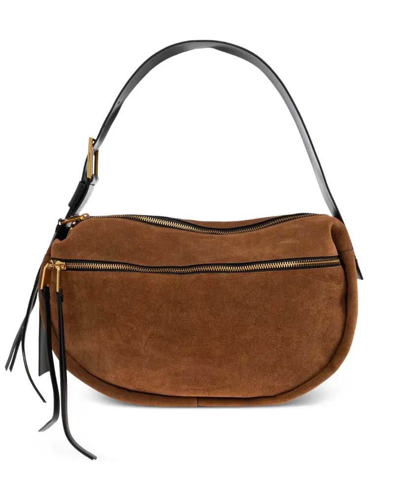 AllSaints Noemie Schultertasche aus Wildleder - Braun Braun