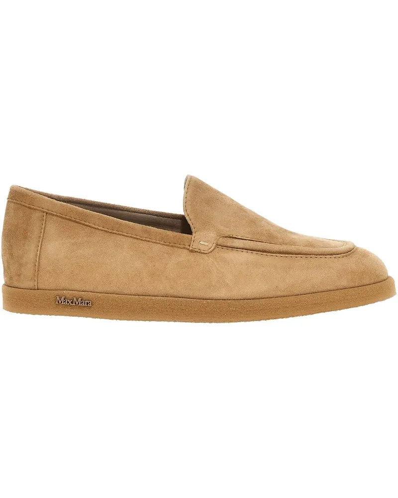 Max Mara Loafer aus Wildleder - Nude Nude