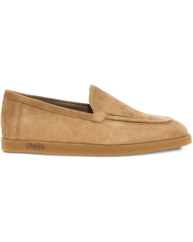 Max Mara Loafer aus Wildleder - Nude Nude