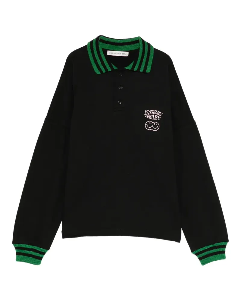 Joshua Sanders Poloshirt mit Logo-Stickerei - Schwarz Schwarz