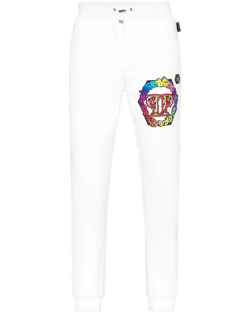 Philipp Plein Jogginghose mit Logo-Print - Weiß Weiß
