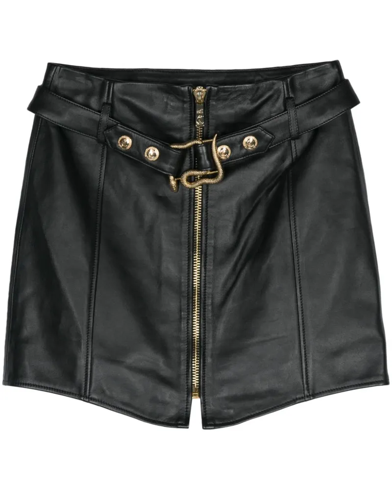 Just Cavalli Minirock aus Leder - Schwarz Schwarz