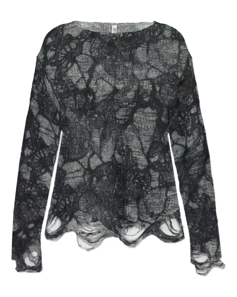 R13 open-knit sweater - Schwarz Schwarz