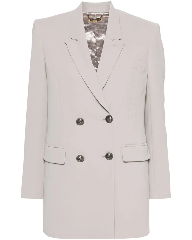 Elisabetta Franchi Doppelreihiger Blazer Grau