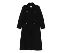 Einreihiger Anzug mit Logo - Schwarz