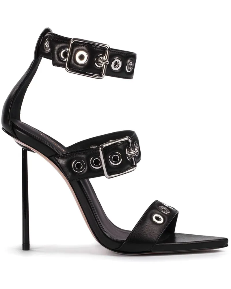 Le Silla Courtney Sandalen mit Ösen - Schwarz Schwarz