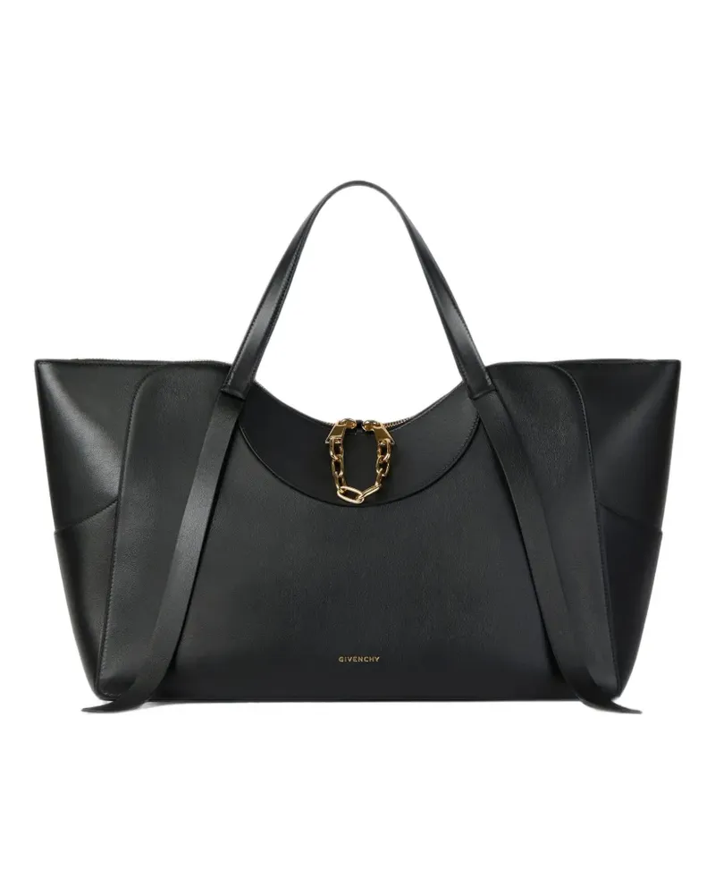 Givenchy Große The Snatch Tasche aus gekörntem Leder - Schwarz Schwarz