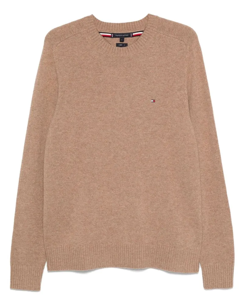 Tommy Hilfiger Pullover mit rundem Ausschnitt - Braun Braun