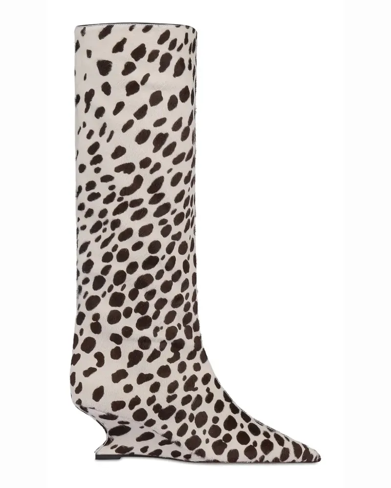 Paris Texas Nina animal-print boots - Weiß Weiß