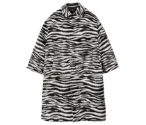 Gebürsteter The Zebra Mantel - Schwarz