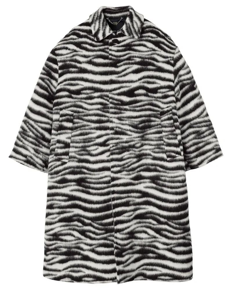 Marc Jacobs Gebürsteter The Zebra Mantel - Schwarz Schwarz