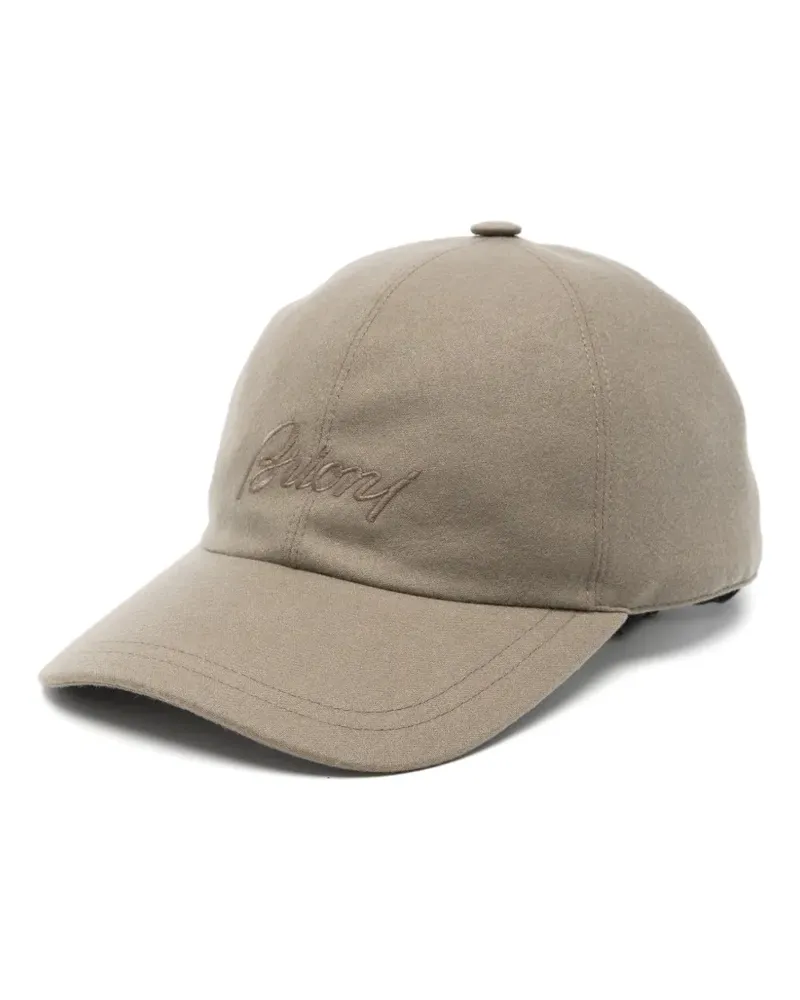 Brioni Baseballkappe mit Logo-Stickerei - Nude Nude