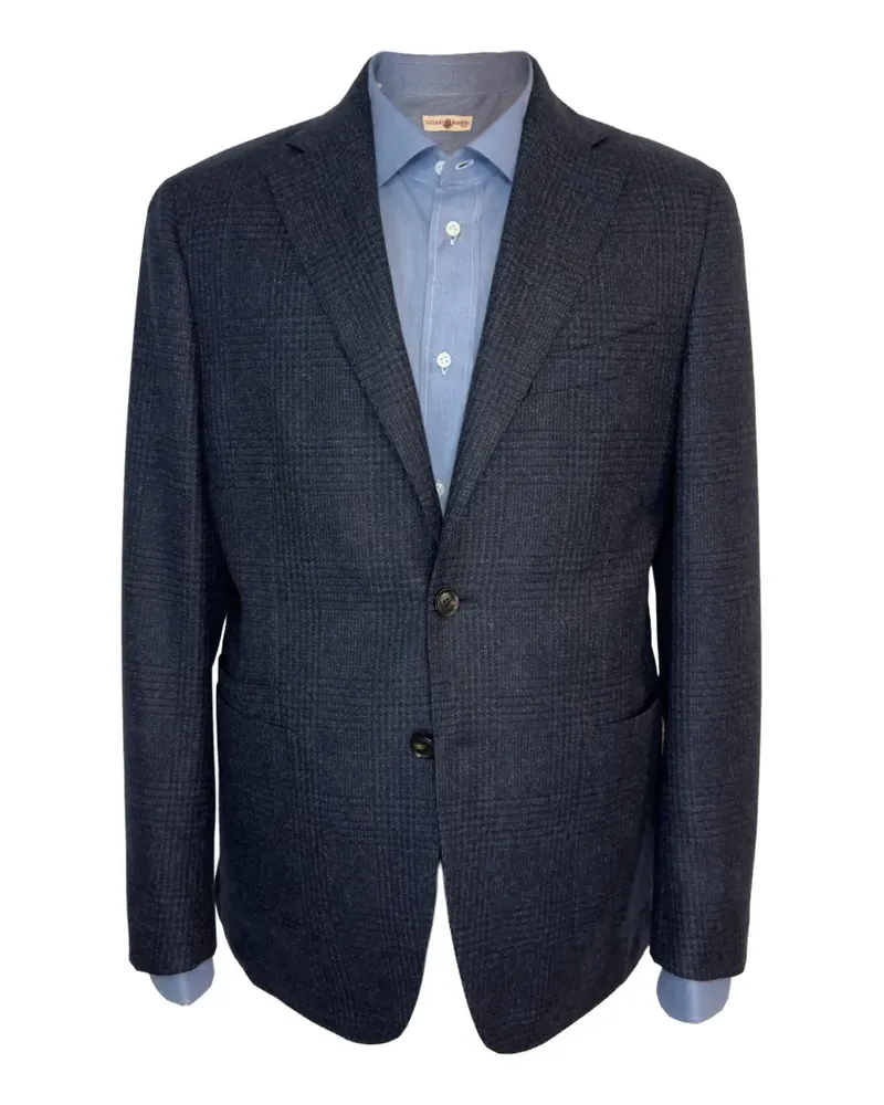 Luciano Barbera plaid notch-lapel blazer - Blau Blau