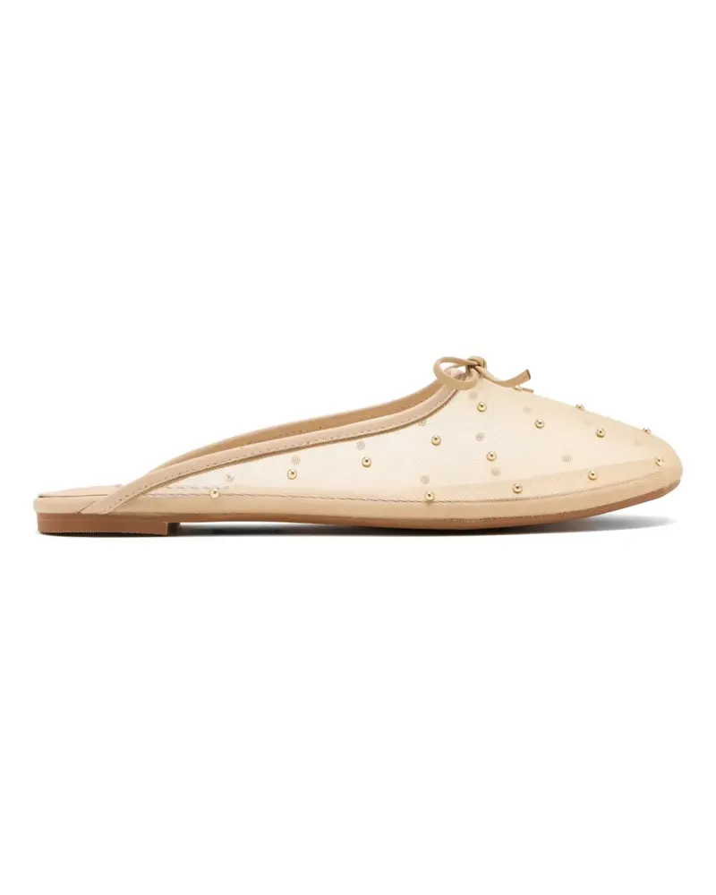 SENSO Connor studded bow mules - Nude Nude