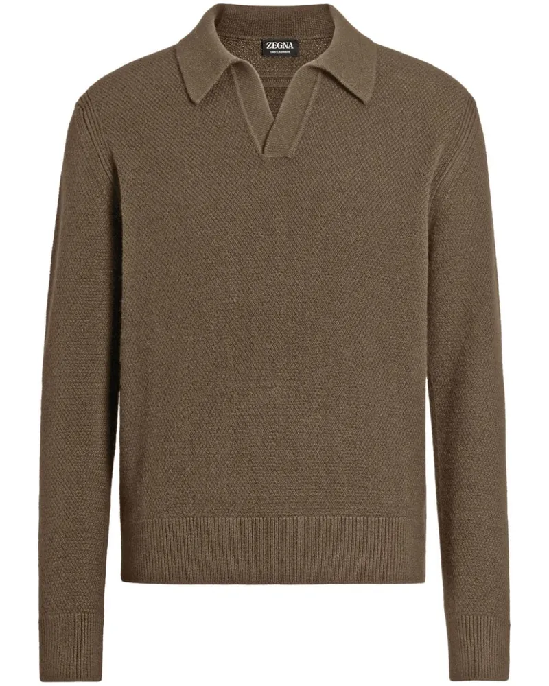 Ermenegildo Zegna Oasi Poloshirt aus Kaschmir - Braun Braun