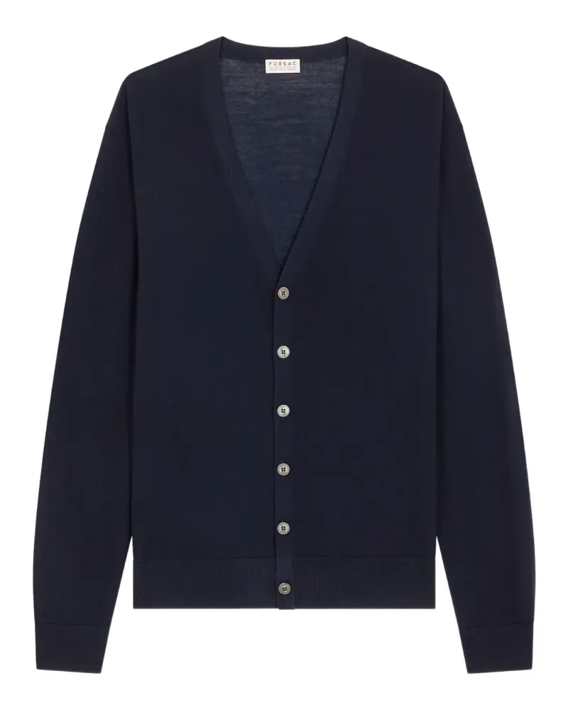 FURSAC Cardigan mit V-Ausschnitt - Blau Blau