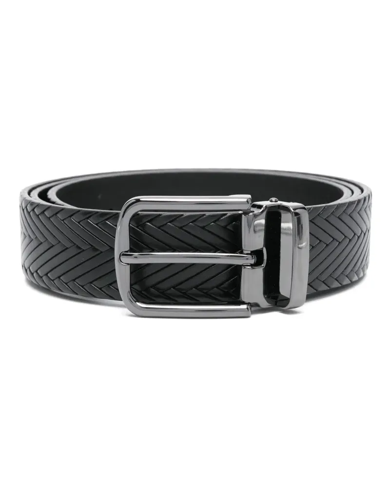 Emporio Armani Gürtel mit Gravur - Schwarz Schwarz