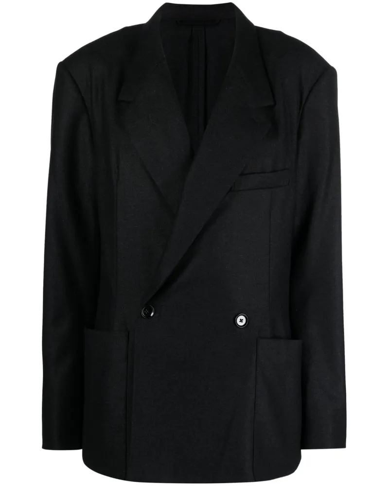Christophe Lemaire Doppelreihiger Kaschmirblazer - Grau Grau