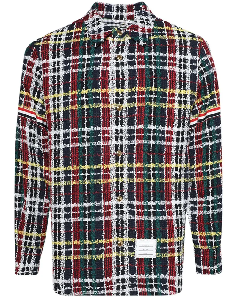 Thom Browne Hemdjacke mit Schottenkaro - Rot Rot