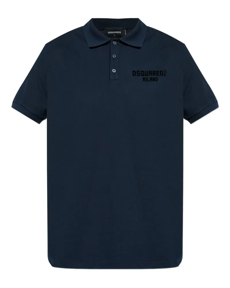 Dsquared2 Poloshirt mit Logo-Print - Blau Blau