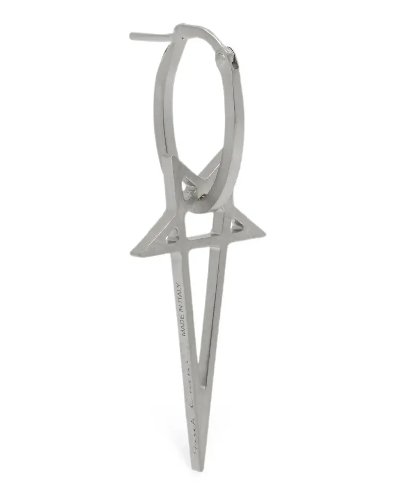 Rick Owens pentagram earrings - Silber Silber
