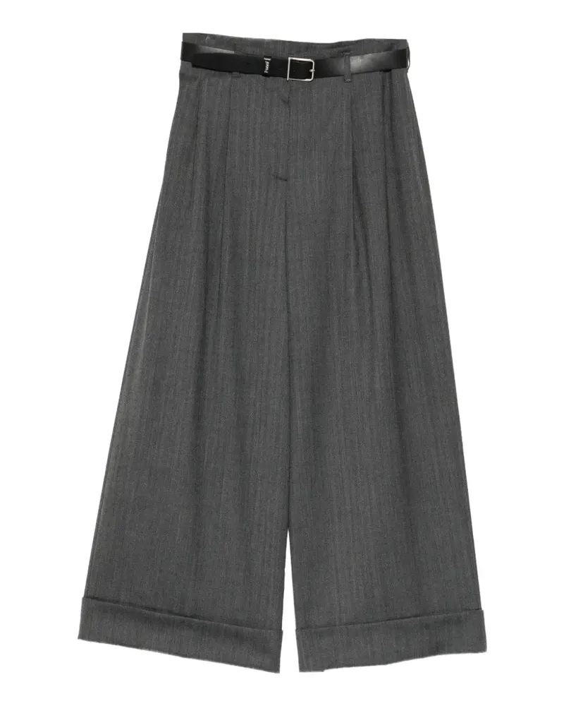 JUUN.J Wide-Leg-Hose mit Bundfalten - Grau Grau