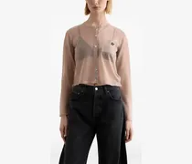 Crisje Cardigan mit Brusttasche - Braun