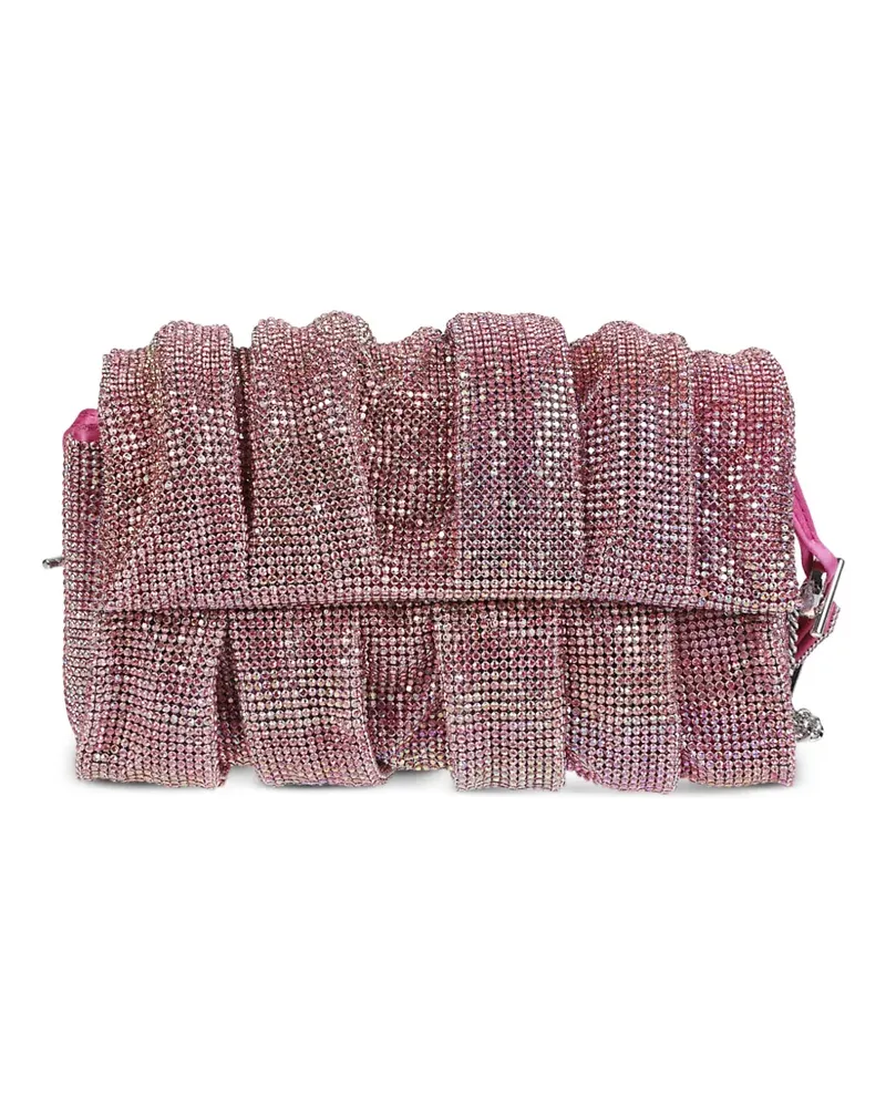 Benedetta Bruzziches Iris Schultertasche mit Aluminiumverzierung - Rosa Rosa