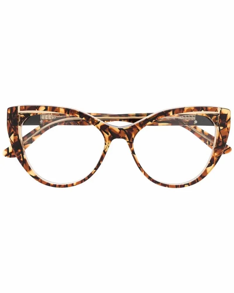 Karl Lagerfeld Cat-Eye-Brille in Schildpattoptik - Gold Gold