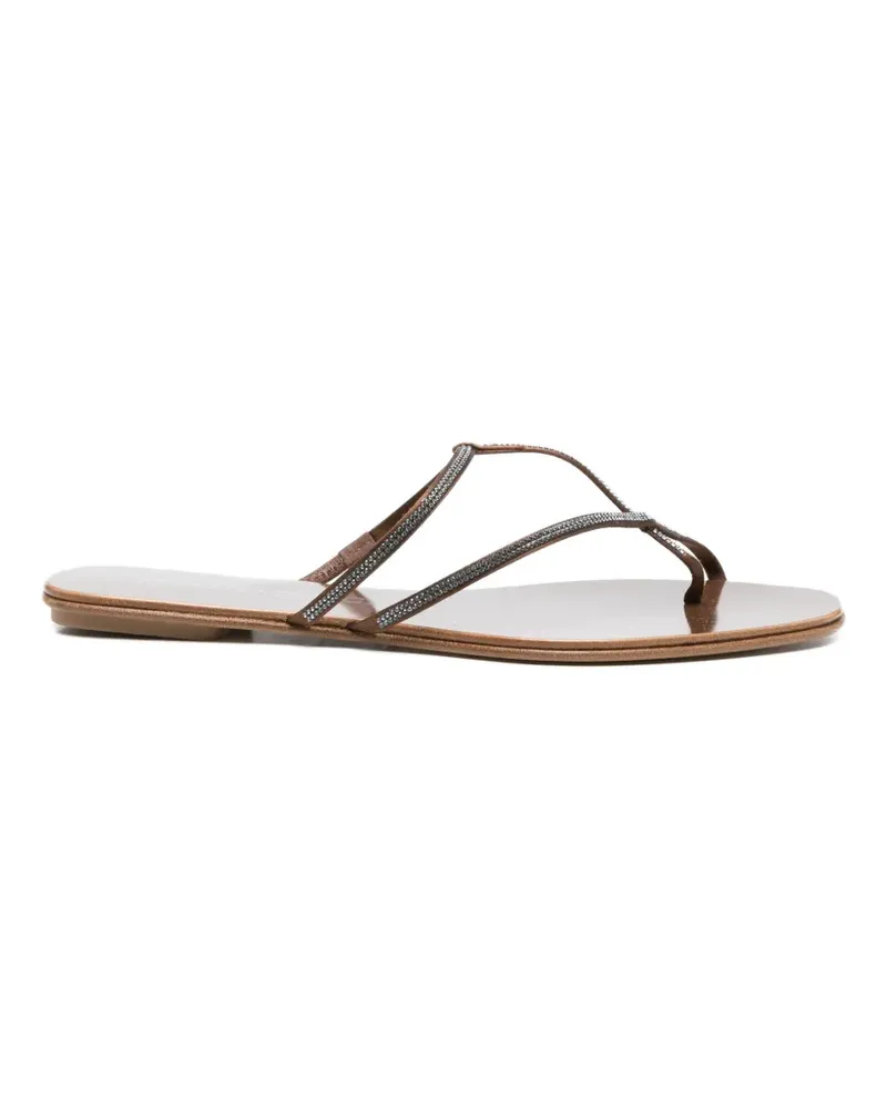 Pedro Garcia Estee T-strap flat sandals - Braun Braun