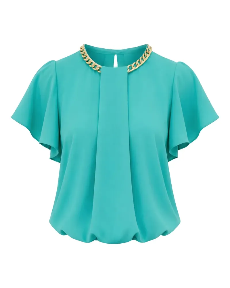 NISSA chain-detail top - Blau Blau