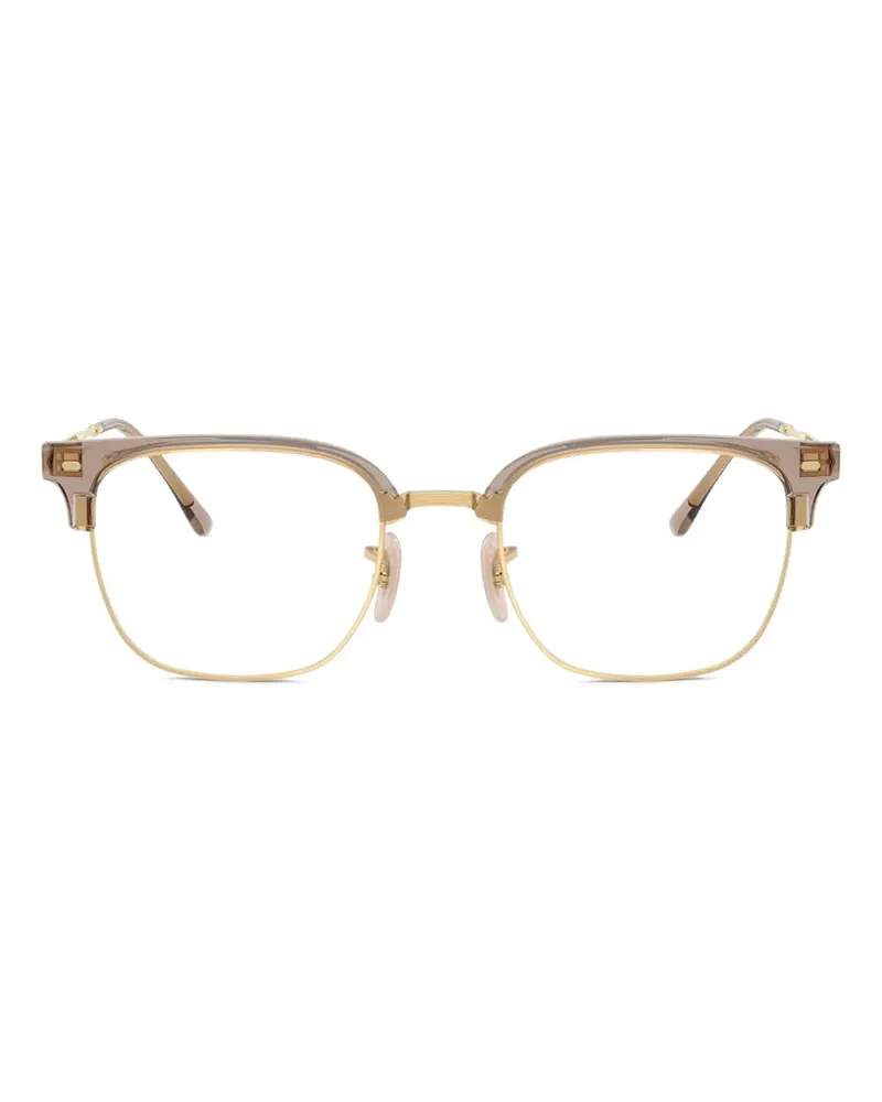 Ray Ban Clubmaster Sonnenbrille mit eckigem Gestell - Nude Nude