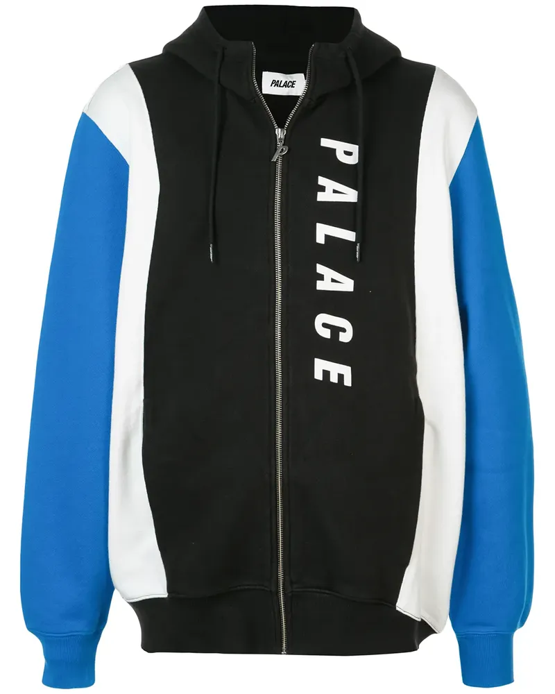 PALACE Kapuzenjacke in Colour-Block-Optik - Schwarz Schwarz