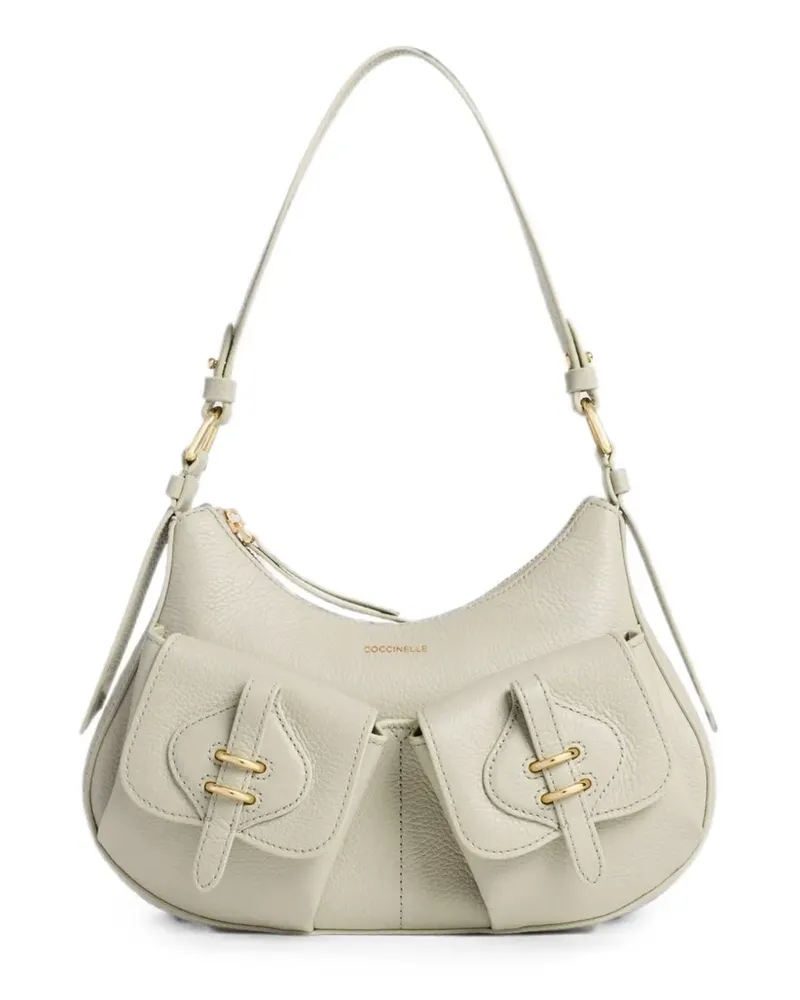 Coccinelle small Mavery pocket-detail shoulder bag - Nude Nude