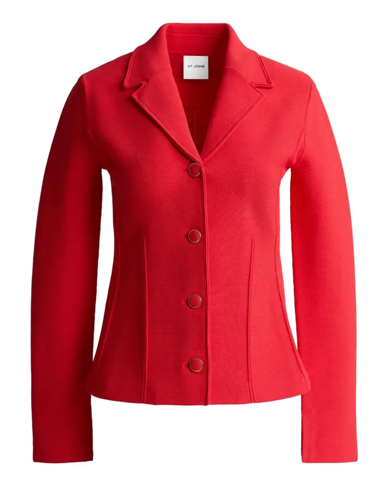 ST. JOHN Valley Knit Long Sleeve Jacket - Rot Rot